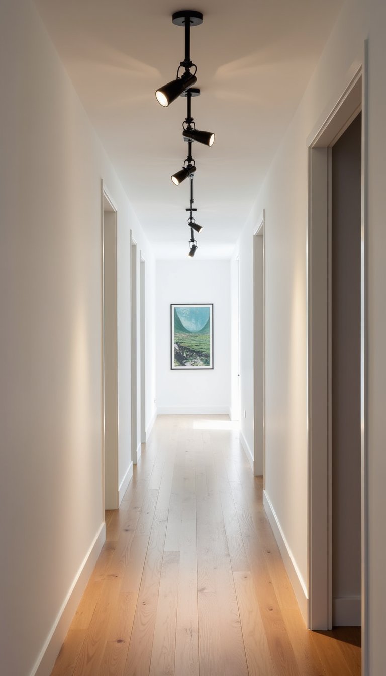 Iluminación De Riel Minimalista Para Direccionar La Vista