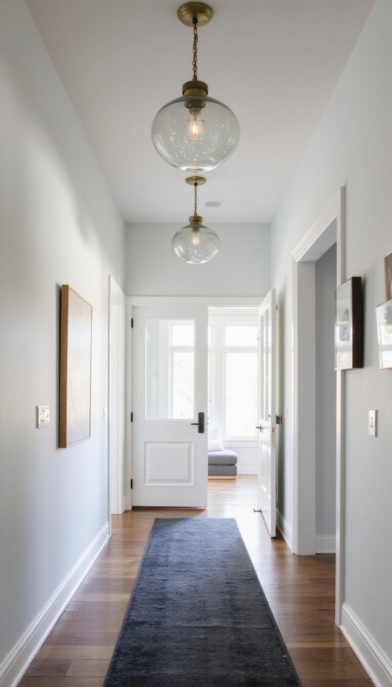 Lámparas Colgantes En Cadena Para Pasillos De Techo Alto