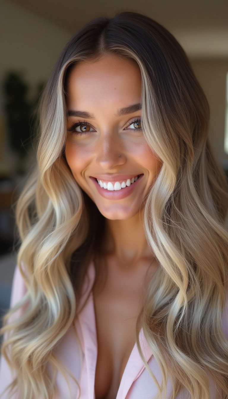 Mermaid Shimmer Long Waves With Glitter