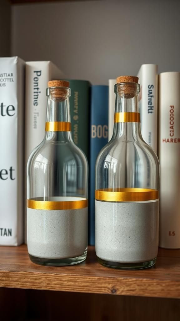 Concrete-Filled Bottle Bookends