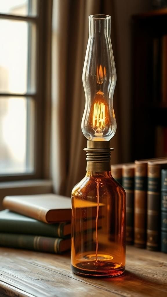 Vintage Bottle Oil Lamp Revival
