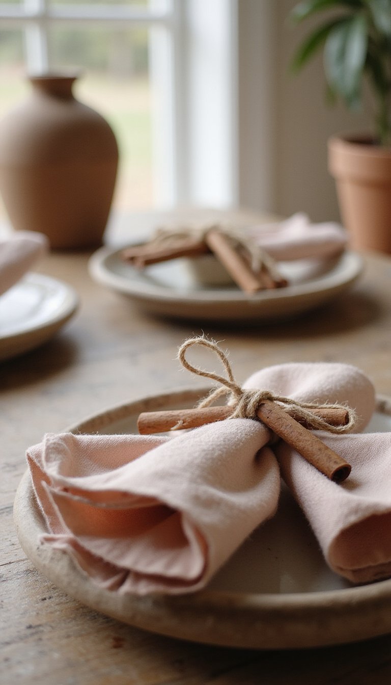 Cinnamon Stick Napkin Rings For Warmth