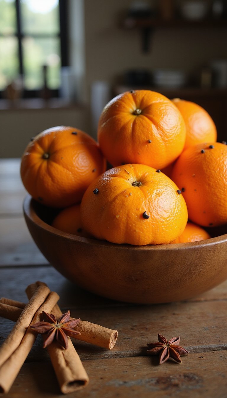 Baked Orange And Clove Pomanders For Scent