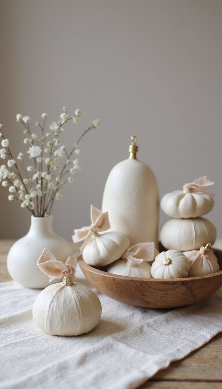 Hand-Painted Clay Ornaments With Metallic Accents