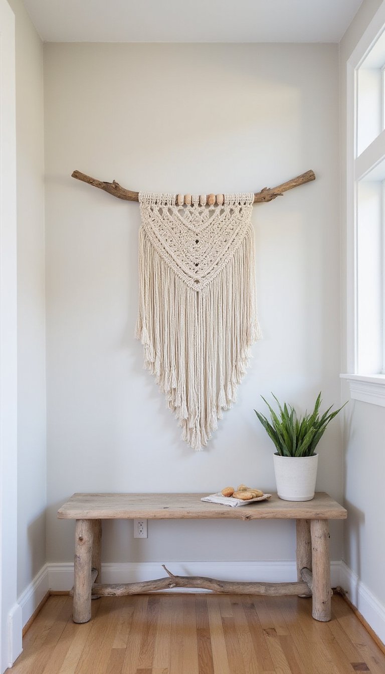 Macramé Wall Hanging With Wooden Beads