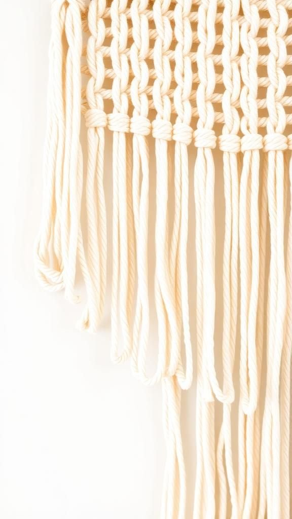 Monochrome looped fringe like woven lace