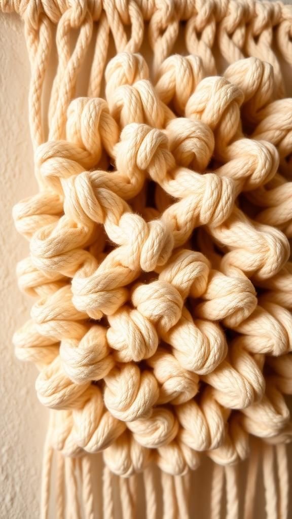 Textured knot cluster like a cozy pillow