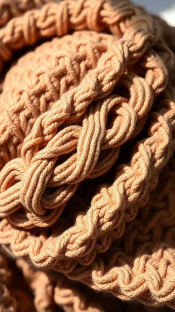 Braided headband with knit and purl texture