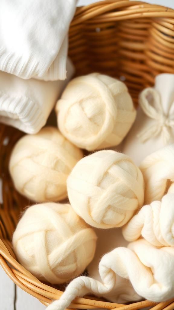 Wool dryer balls for quieter laundry days