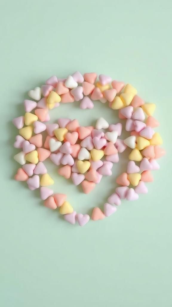 Candy Heart Cluster Wreath for Sweet Nostalgia