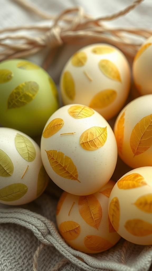 Botanical imprinting for leaf silhouettes and tones