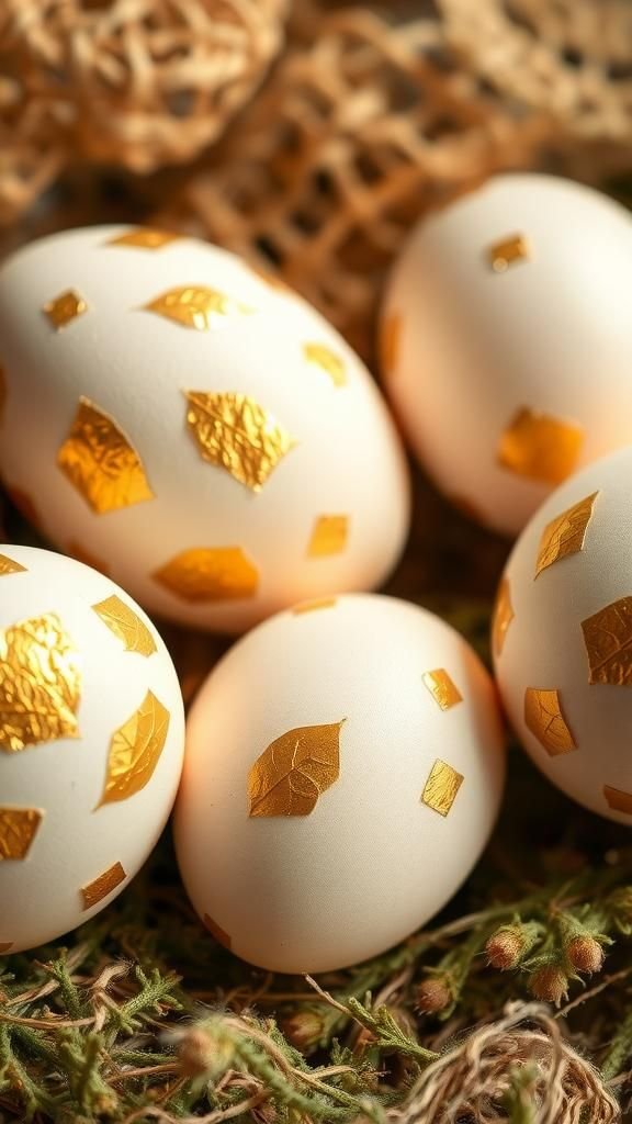 Gilded touch with delicate metallic leaf accents