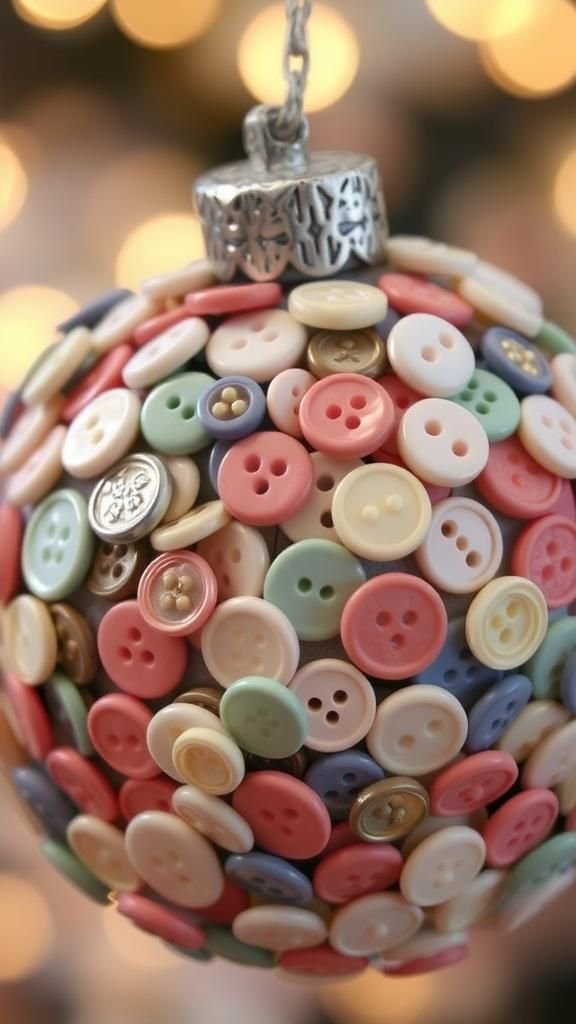 Button bauble with layered colors and shine