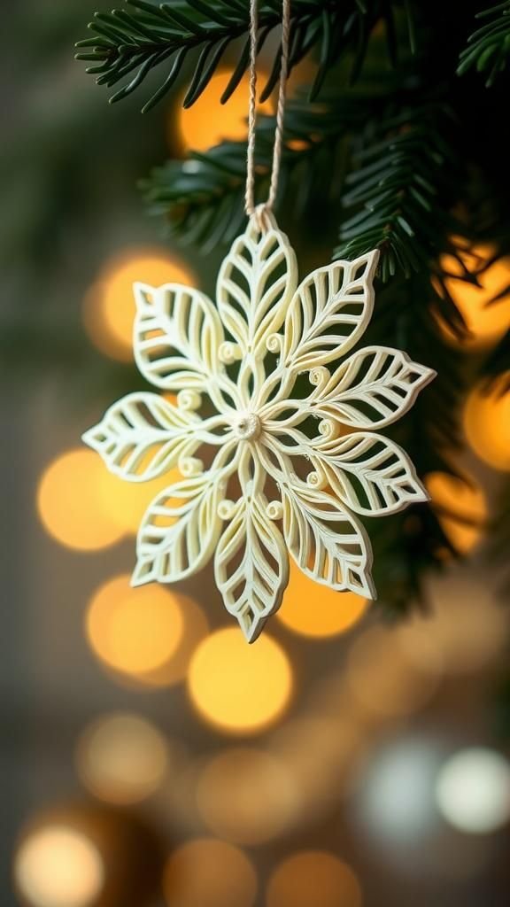 Quilled paper snowflake—filigree paper lace