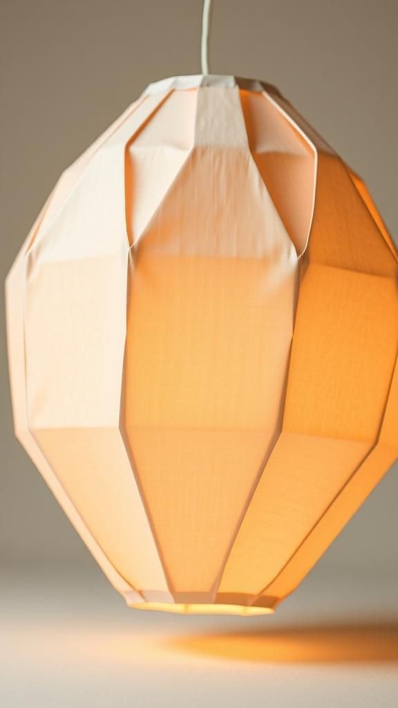 Modern geometric lantern with crisp folded edges