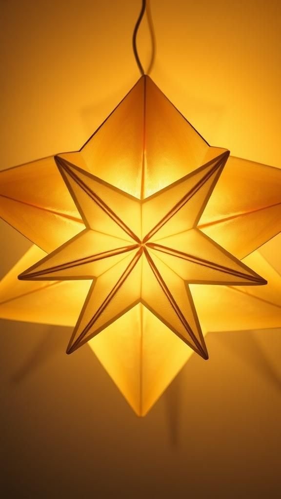 Origami star lantern for delicate layered light