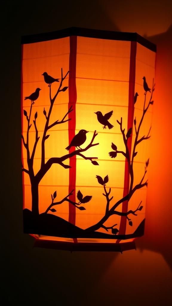Window silhouette lantern for soft narrative shadows