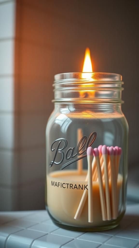 Scented candle jar that doubles as storage