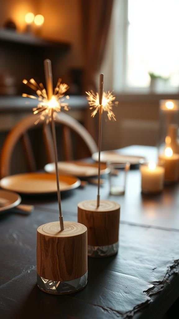 DIY sparkler holders for safe spark bursts