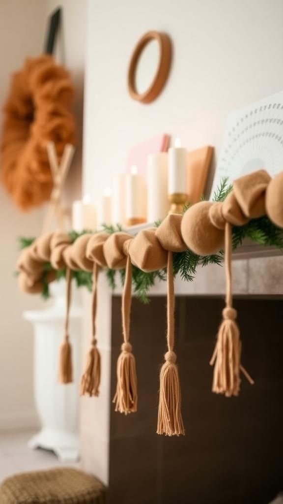 Felt Garland with Tassels and Shapes