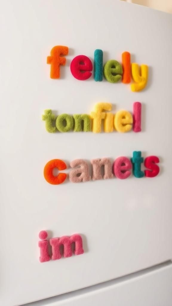Felted Word Magnets with Friendly Fonts