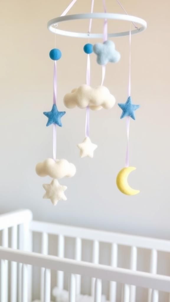 Soft Felt Baby Mobile for Nursery Charm