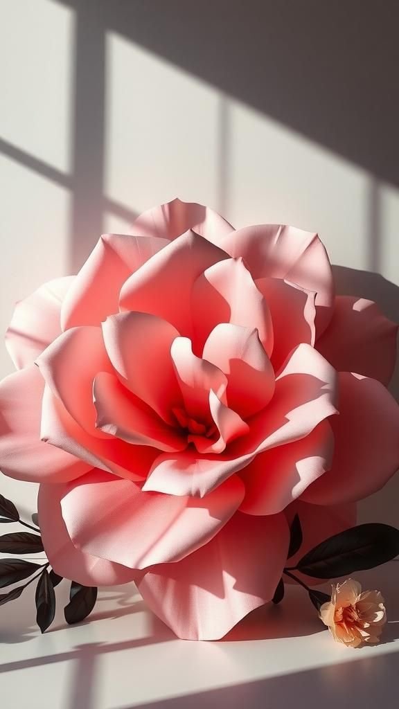 Giant oversized paper roses for dramatic focal pieces
