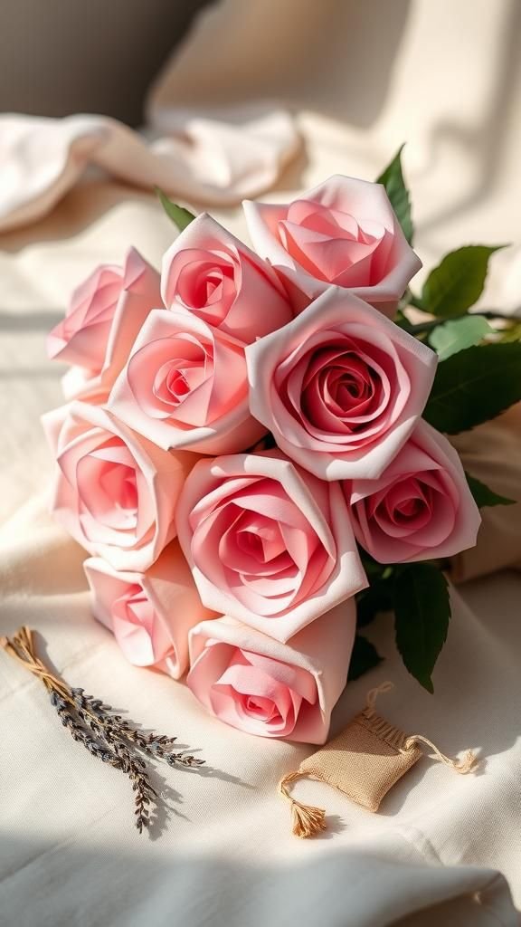 Scented sachet roses with hidden fragrant filling