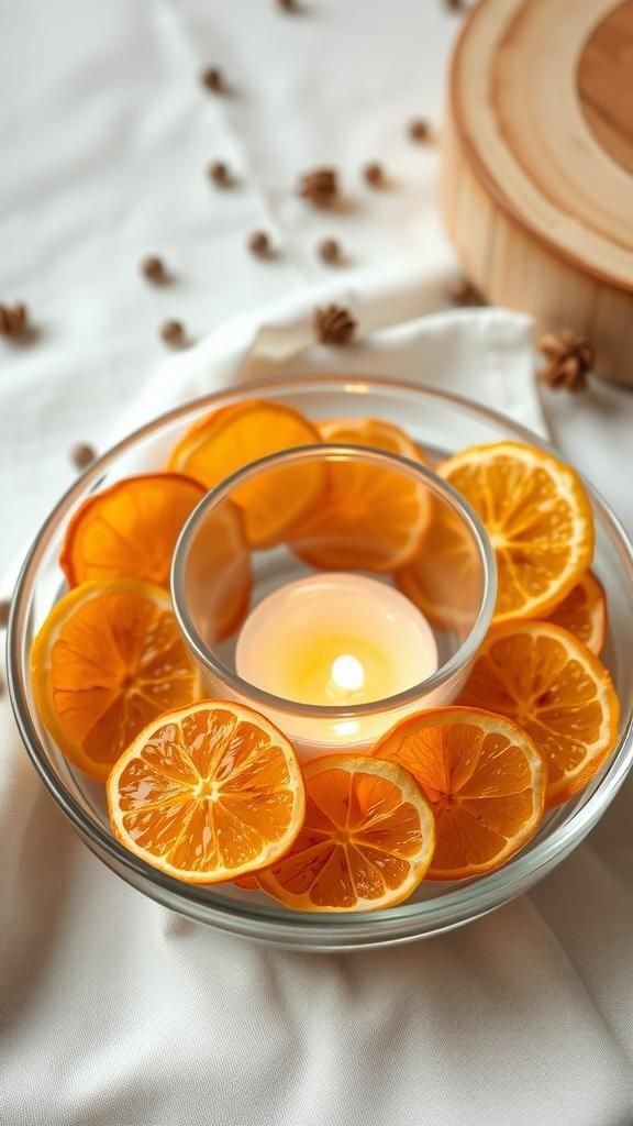 Pressed citrus slice holder with bright aroma