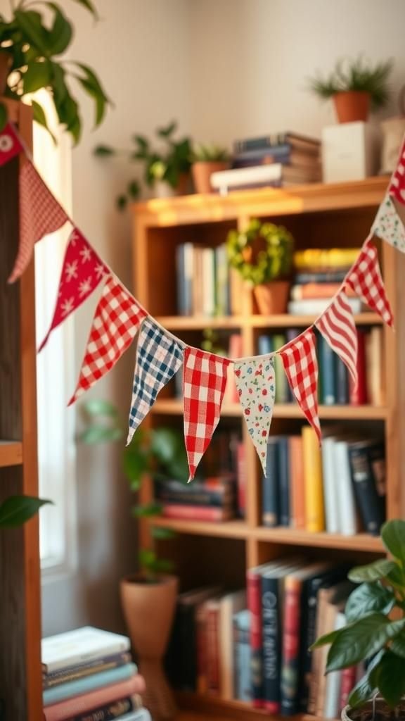 A cheerful fabric garland for festive corners