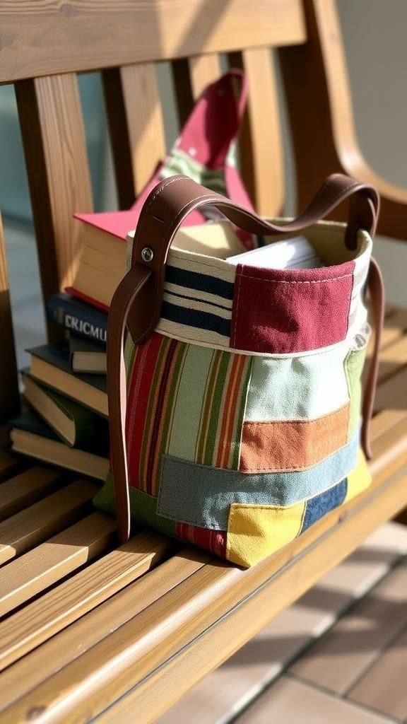 A scrappy tote bag that feels like a collage