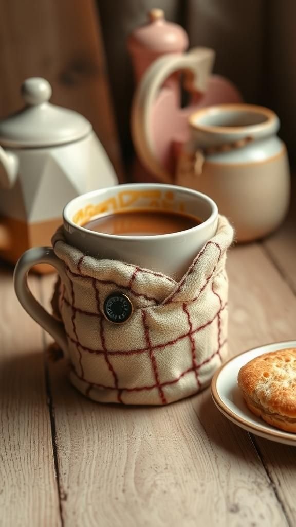 Mug cozy that keeps hands pleasantly warm