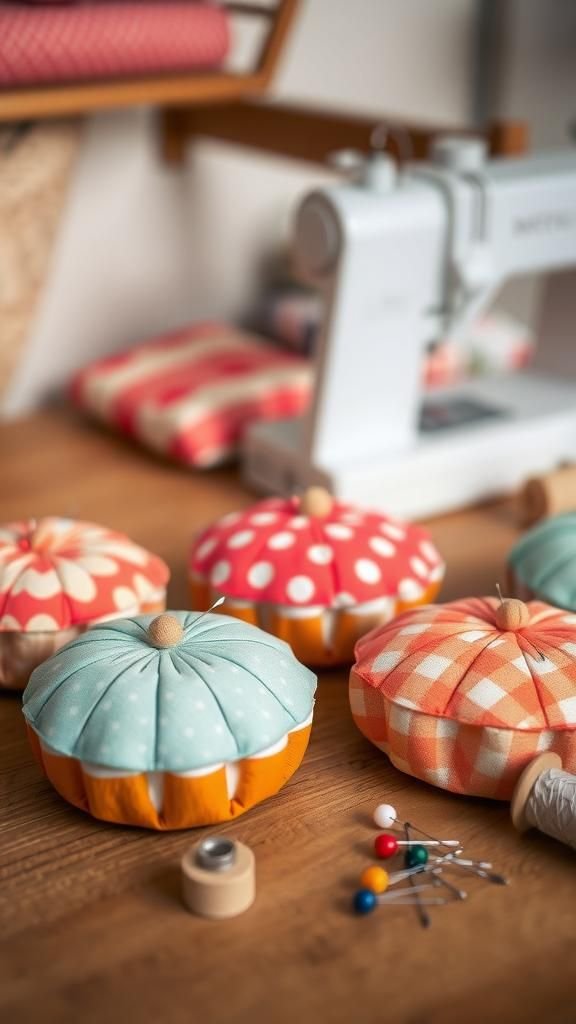 Pincushions that celebrate tiny scraps