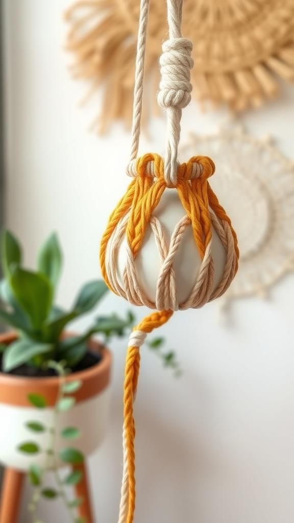 Wrapped top loop with contrasting color thread