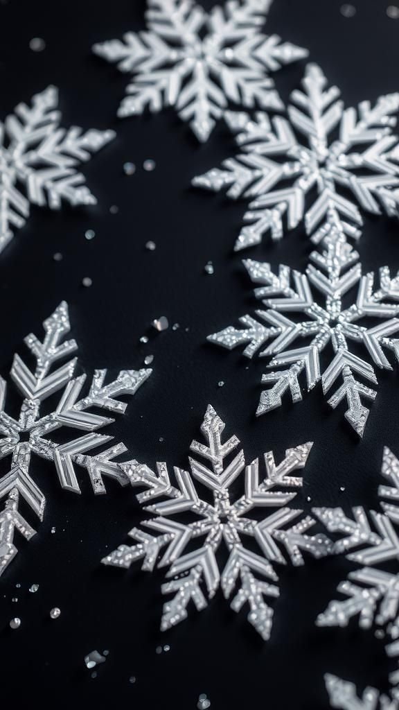 Glitter-edged snowflakes for subtle sparkle