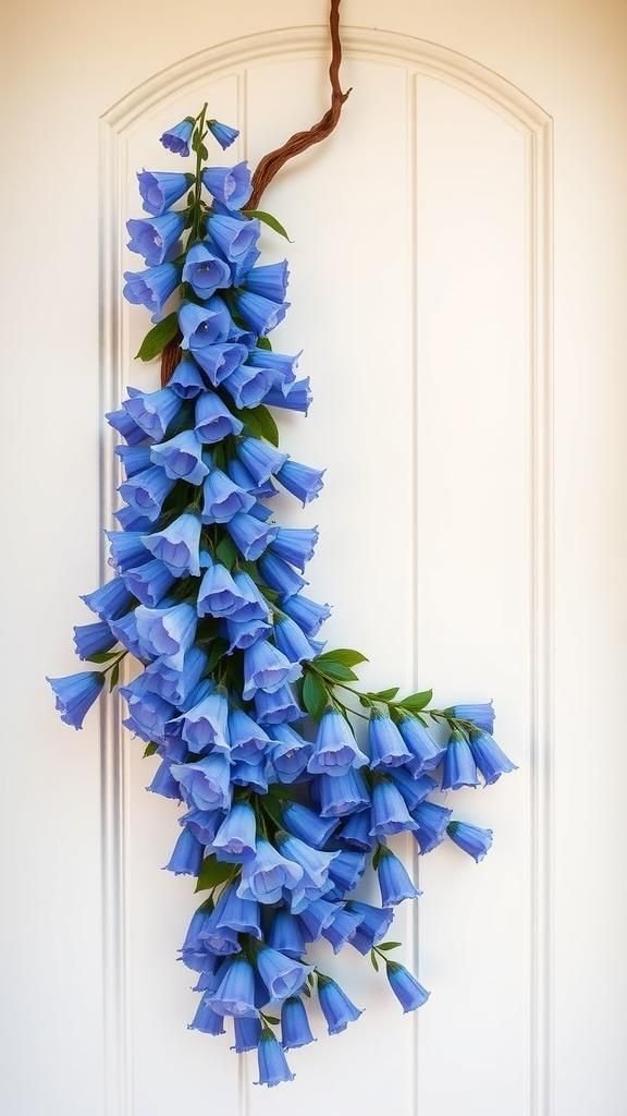 Bluebell cascade on a narrow oval base for charm