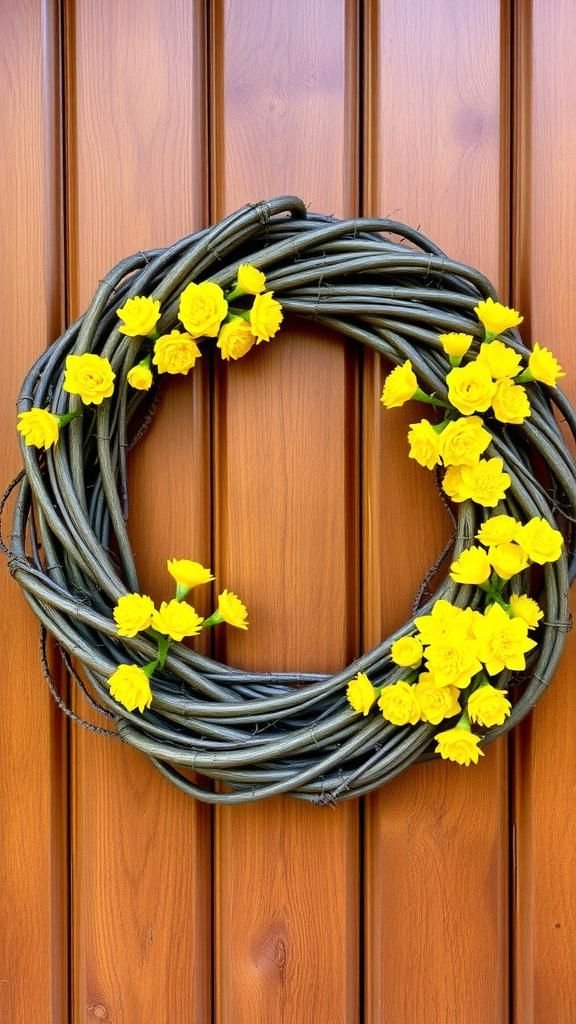 Forsythia and grapevine interplay for contrast