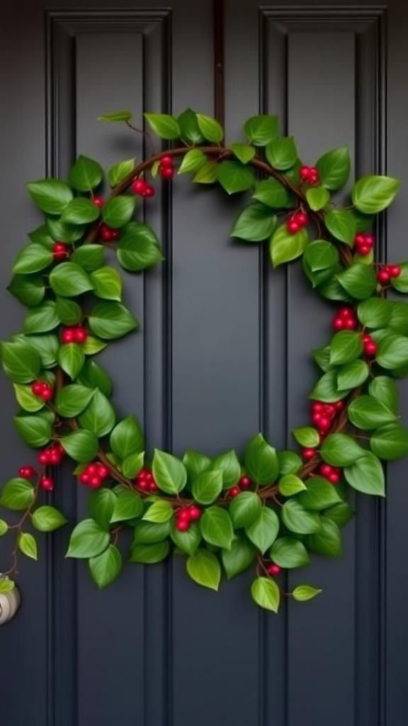 Ivy loop with kissed berries for subtle color notes