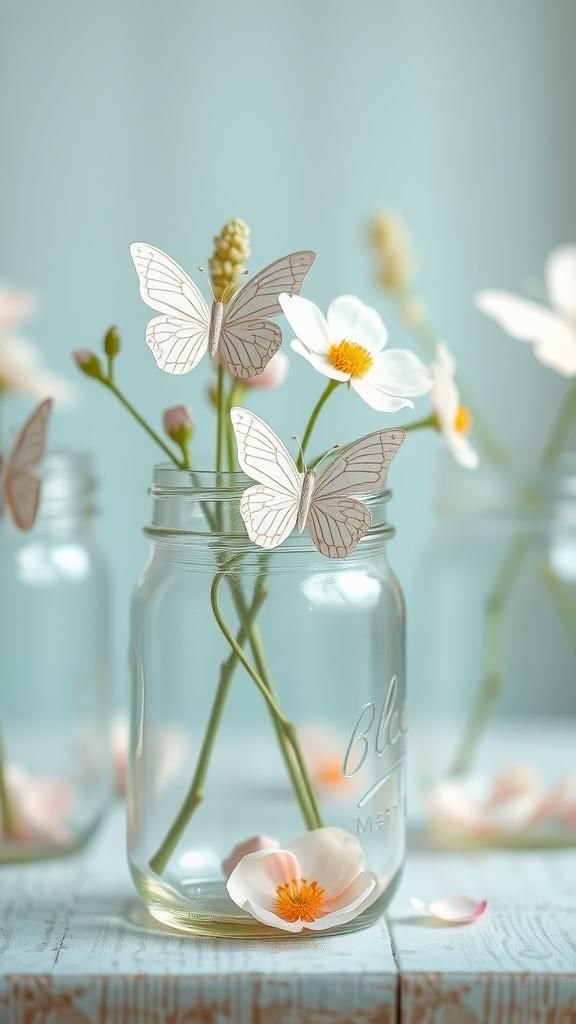 Butterfly accent jars that feel light and playful