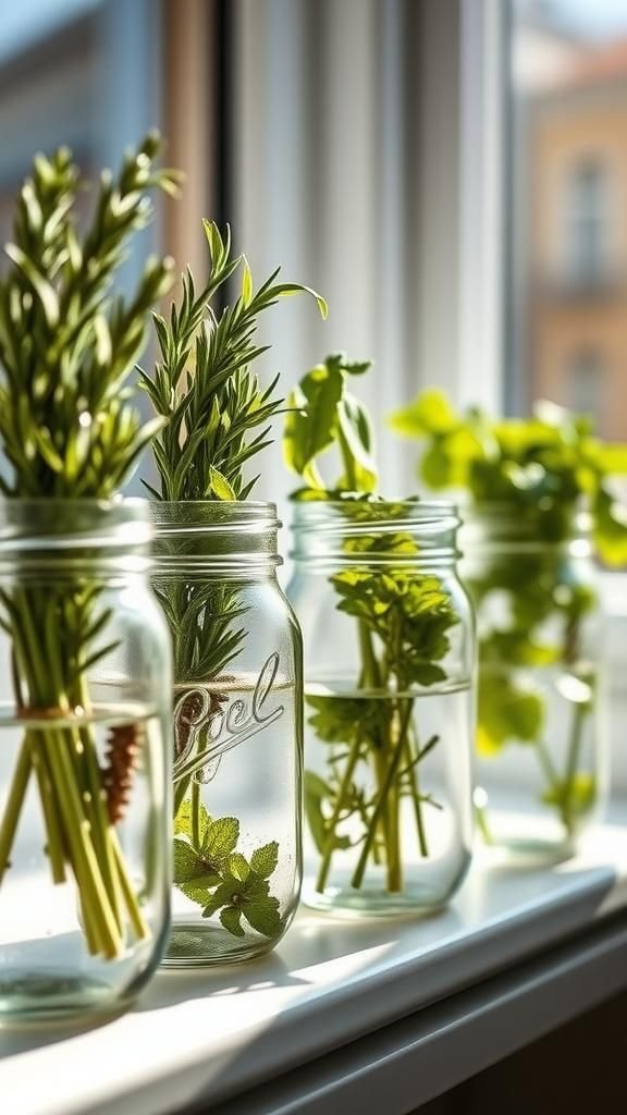 Herb-filled jars that smell like a kitchen garden