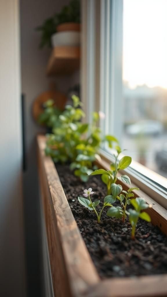 Window box from reclaimed fence slats