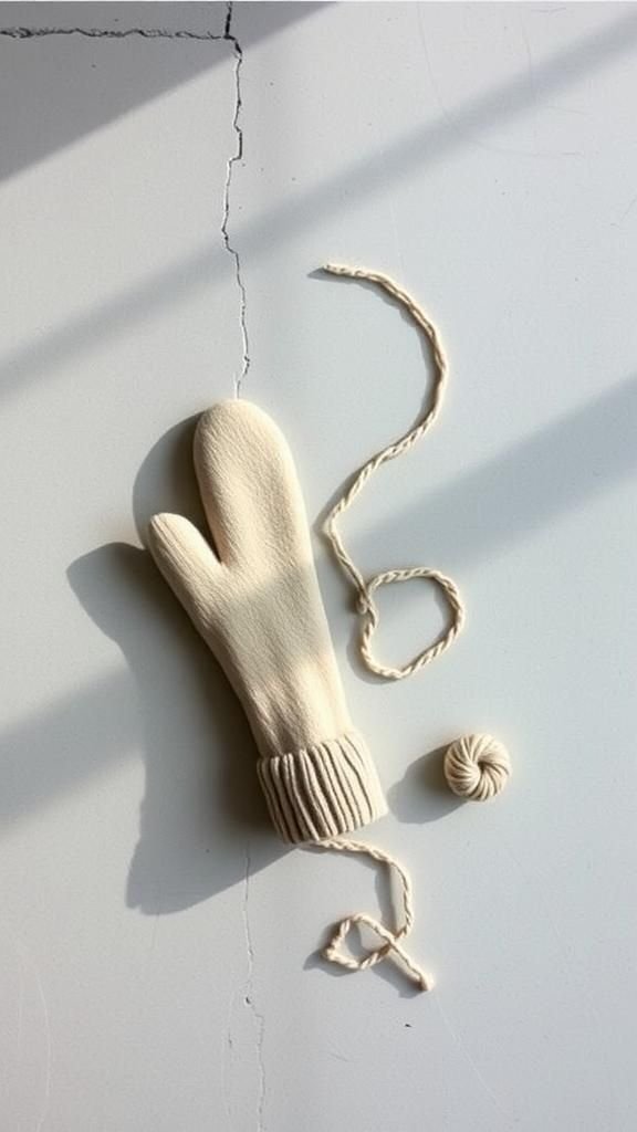 Minimalist mitten with clean, modern lines