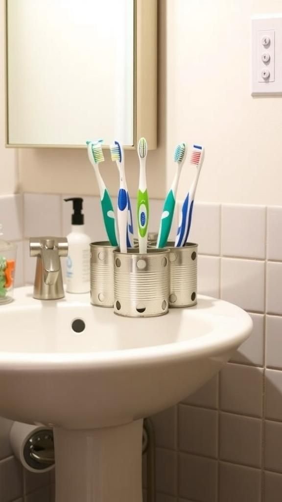Bathroom toothbrush carousel for shared sinks