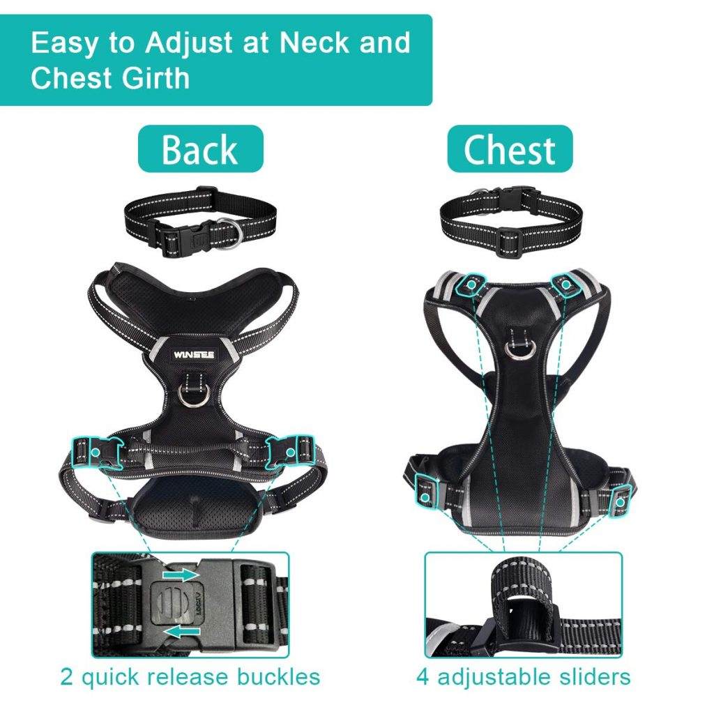 WINSEE No Pull Dog Harness adjustable