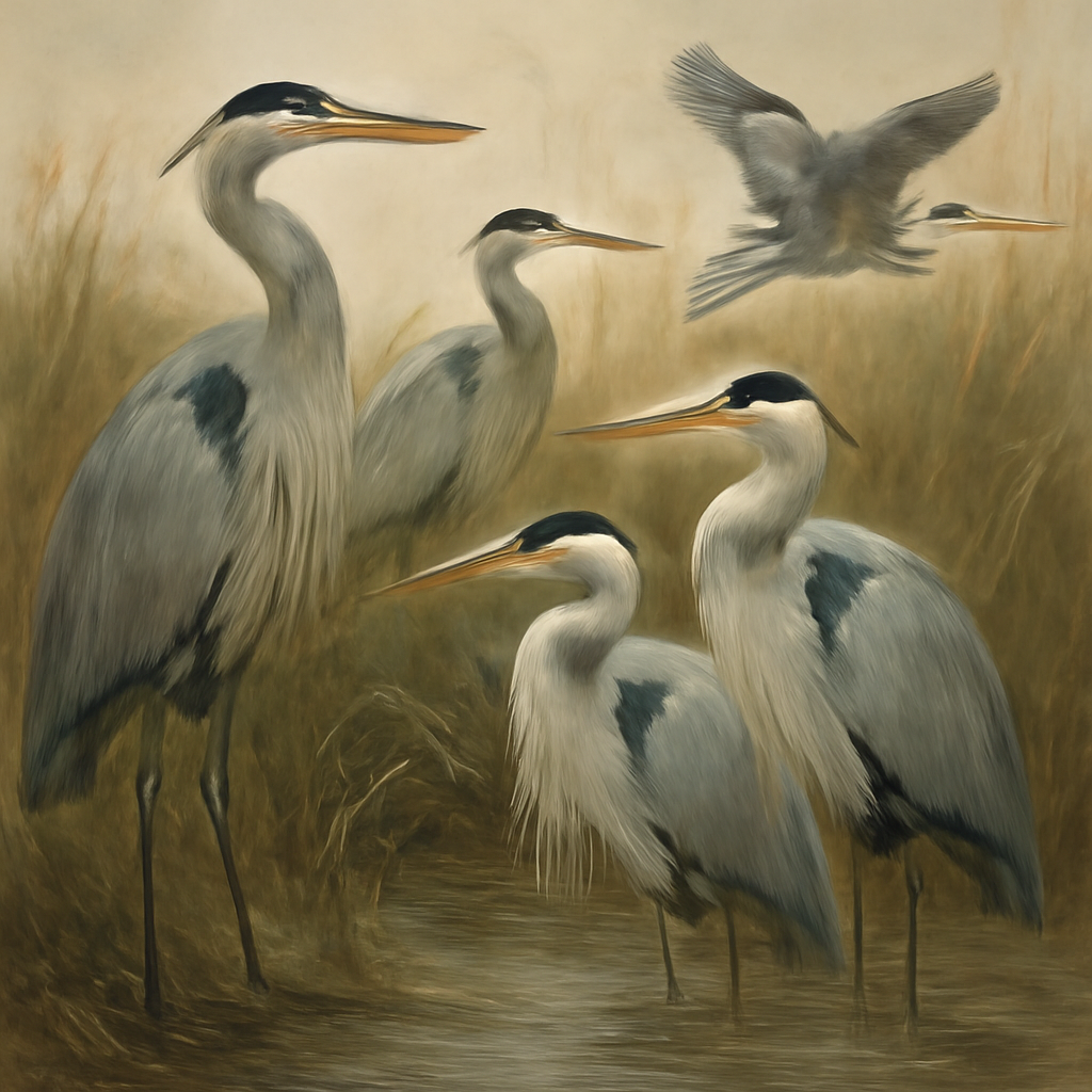 Herons illustration