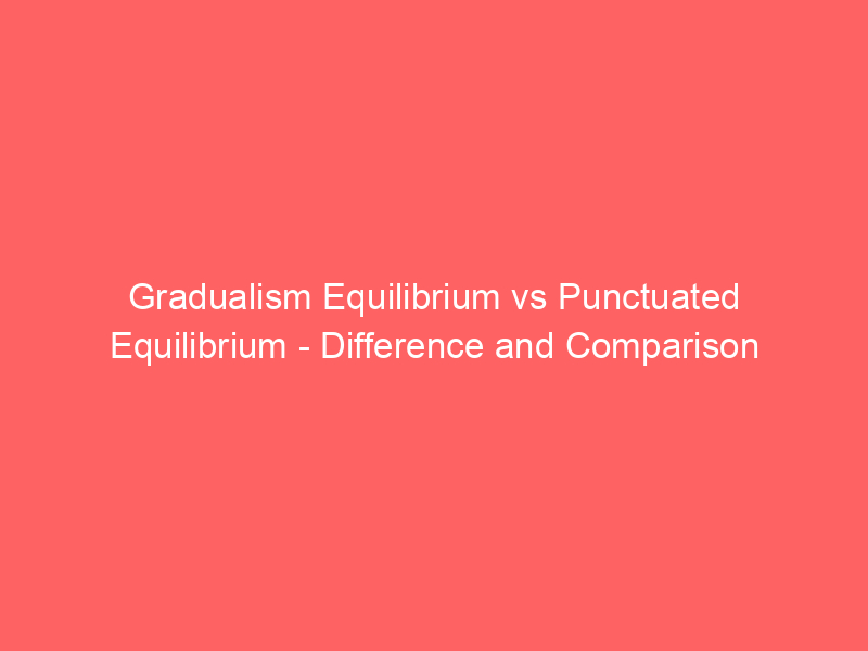 Read more about the article Gradualism Equilibrium vs Punctuated Equilibrium – Difference and Comparison