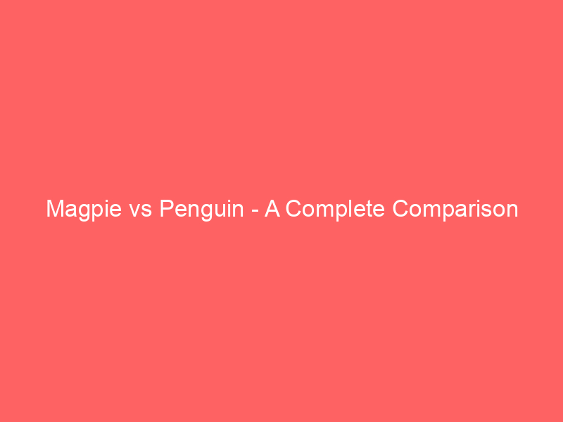 Read more about the article Magpie vs Penguin – A Complete Comparison