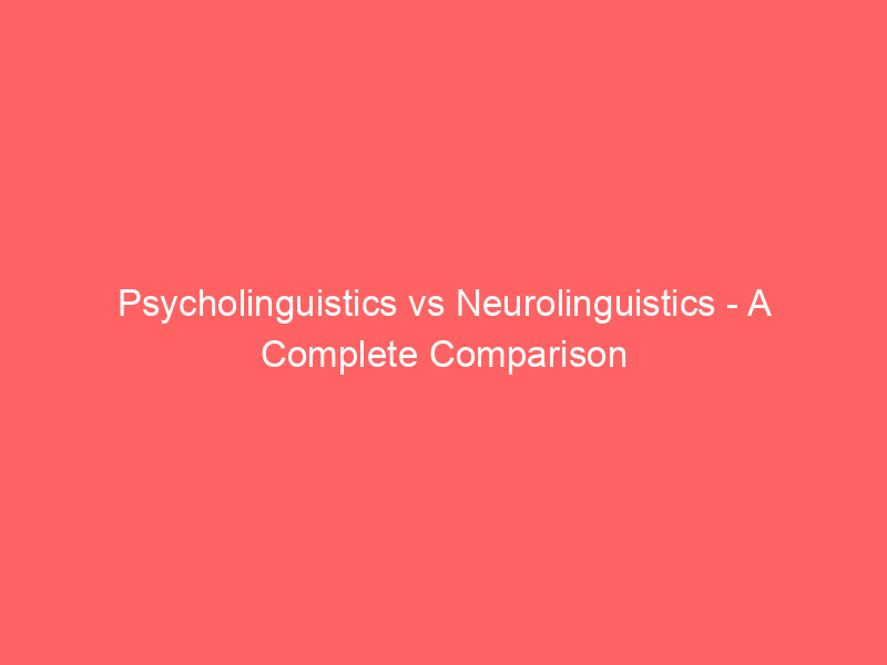 Read more about the article Psycholinguistics vs Neurolinguistics – A Complete Comparison