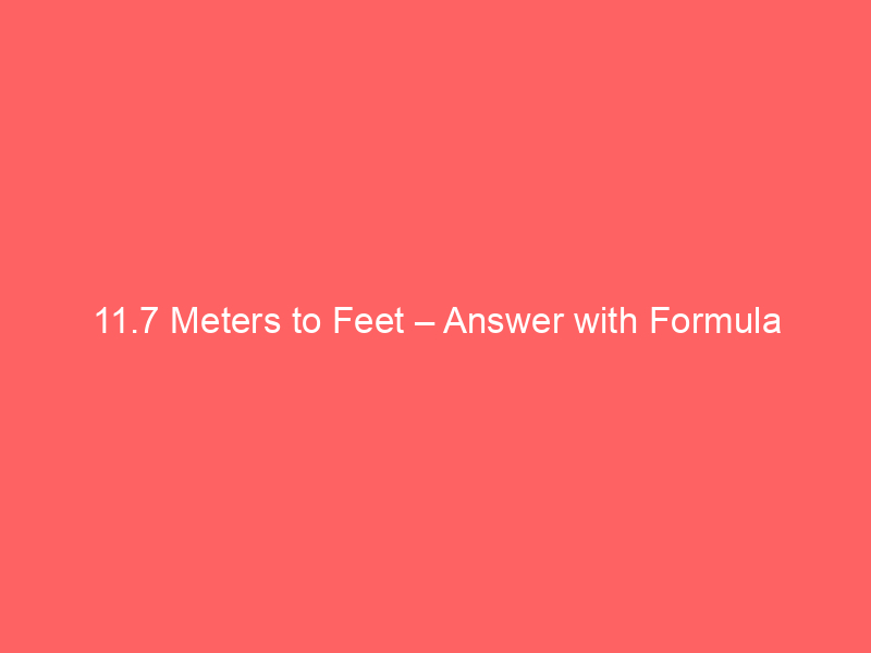 Read more about the article 11.7 Meters to Feet – Answer with Formula