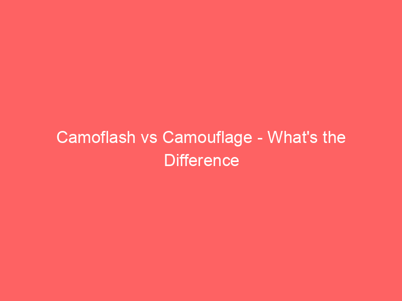 Read more about the article Camoflash vs Camouflage – What’s the Difference